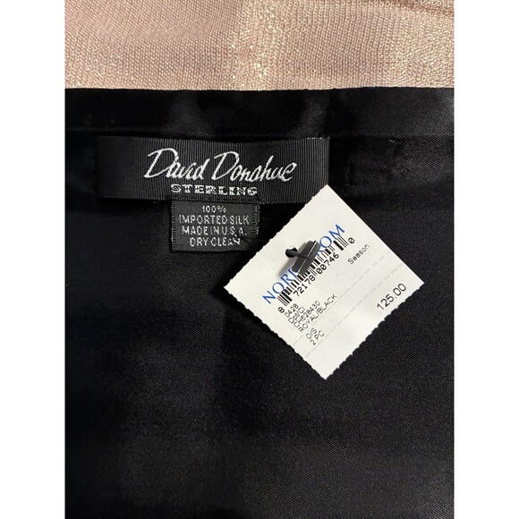 DAVID DONAHUE Cummerbund Sterling 100% Silk Adjustable Formal Tuxedo Wedding - Picture 4 of 7